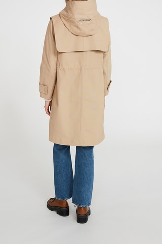 Trenchcoat met Capuchon Beige