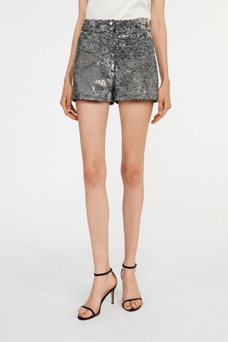 Short Zilverkleurig