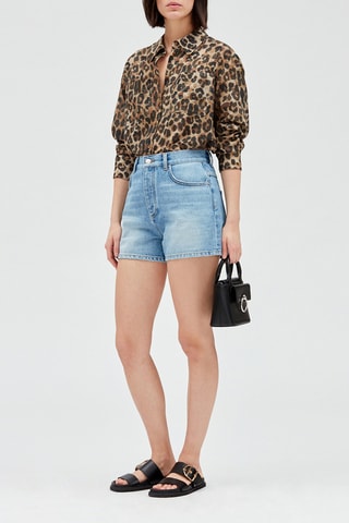 Spijkershort Blauw