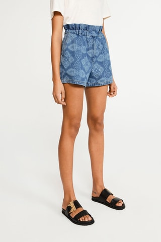 Spijkershort Blauw