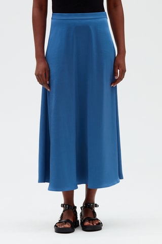 Halflange Rok Blauw