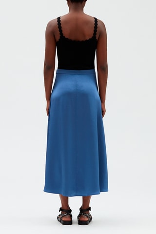Halflange Rok Blauw
