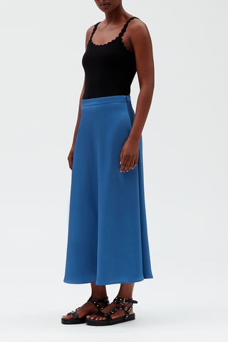 Halflange Rok Blauw