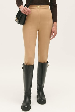 Broek Hoge Taille - Beige