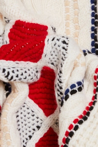 Wollen Trui - Ecru en Rood
