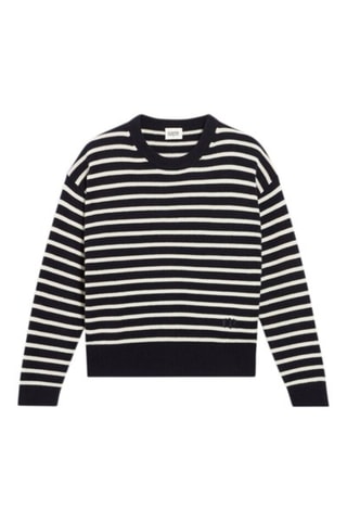 Kasjmier Trui - Marineblauw en Wit