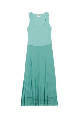 Jurk met Ruches - Zeegroen