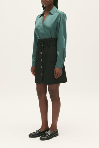 Trapeziumrok Hoge Taille - Zwart