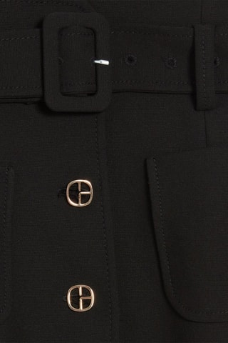 Trapeziumrok Hoge Taille - Zwart