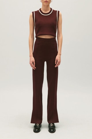 Broek Bootcut - Bordeauxrood