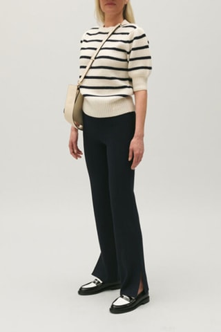 Broek Bootcut - Marineblauw