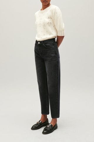 Jeans Hoge Taille - Antraciet