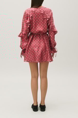 Jurk met Ruches - Terracotta