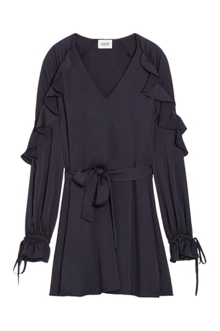 Jurk met Ruches - Marineblauw