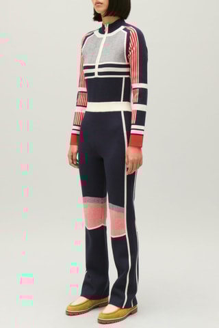 Jumpsuit - Marineblauw en Rood