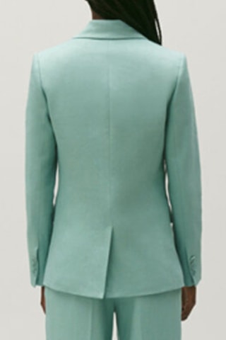 Linnen Blazer - Zeegroen