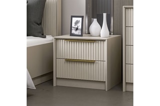 Table de chevet 2 tiroirs Kale Luxe  - 53 x 45 x 45 cm