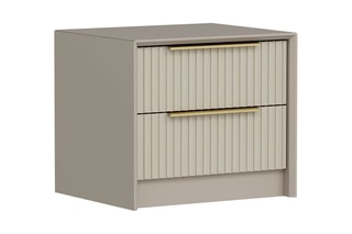 Table de chevet 2 tiroirs Kale Luxe  - 53 x 45 x 45 cm