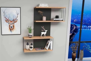 Etagère murale 4 niveaux Destan - 65 x 96 x 19 cm