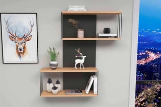 Etagère murale 4 niveaux Destan - 65 x 96 x 19 cm