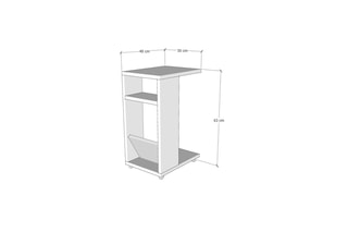 Table d'appoint Anthracite - 30 x 63 x 40 cm 