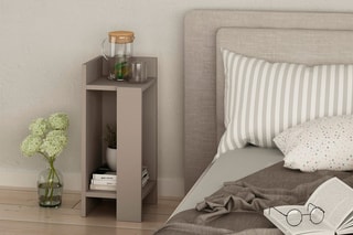 Table de chevet Gris - 25 x 27 x 60 cm