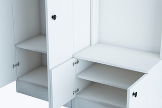 Meuble d'entrée 4 portes - 119,6 x 32,7 x 182,8 cm
