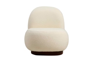 Fauteuil Tina - Blanc - Revêtement en tissu