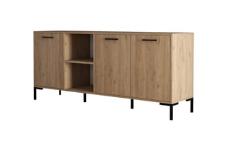 Buffet 3 portes Imitation bois - 180 x 80 x 45 cm