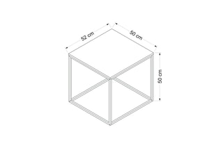 Table d’appoint Basak - 52 x 50 x 50 cm