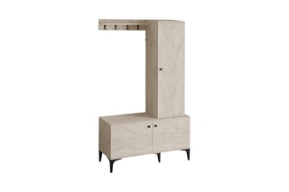 Meuble d'entrée 3 portes Lex - 110 x 175 x 40 cm