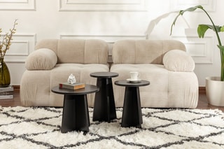3 tables gigognes Lume  - 28 x 48 x 28 / 33 x 43 x 33 / 43 x 38 x 43 cm