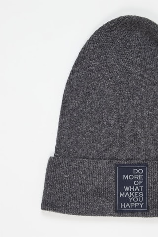 Bonnet en laine - Gris chiné