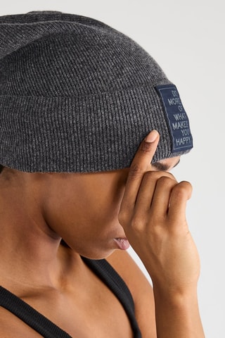 Bonnet en laine - Gris chiné
