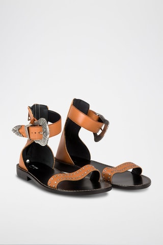 Sandales en cuir - Marron