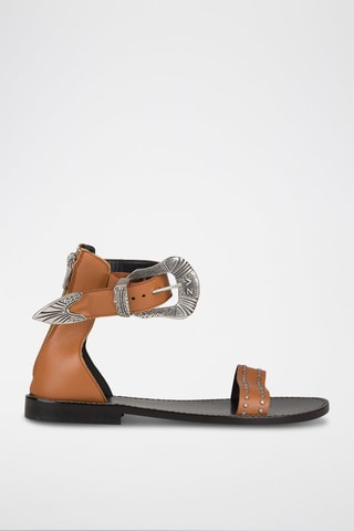 Sandales en cuir - Marron