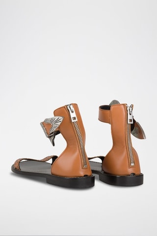Sandales en cuir - Marron