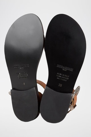 Sandales en cuir - Marron