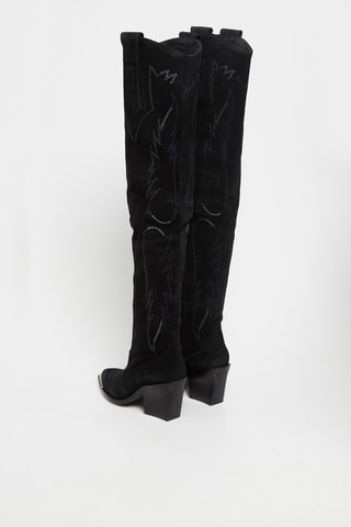 Cuissardes en nubuck - Noir