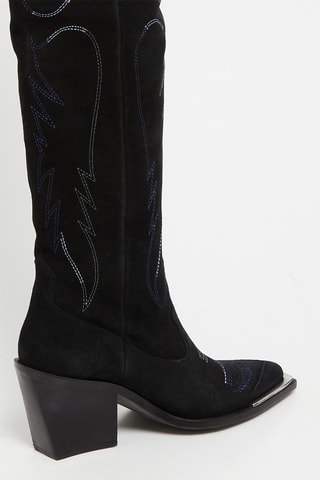Cuissardes en nubuck - Noir
