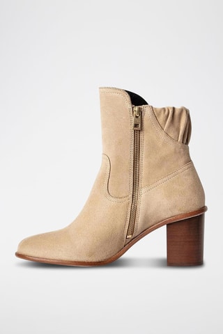 Bottines en nubuck - Beige