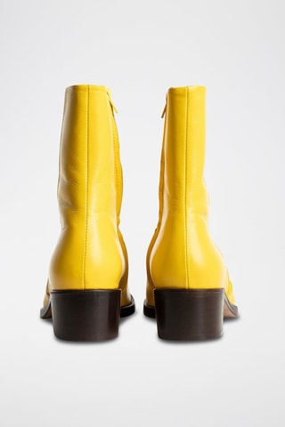 Bottines en cuir - Jaune