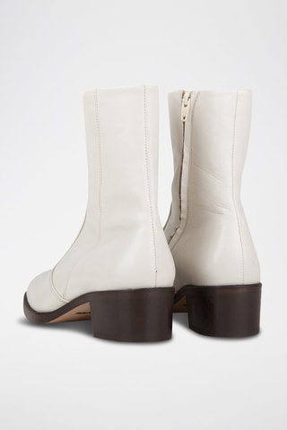 Bottines en cuir - Blanc