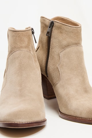Bottines en nubuck - Taupe