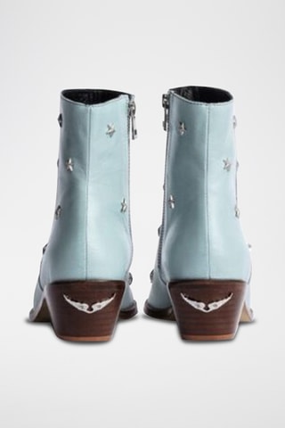 Bottines en cuir - Bleu