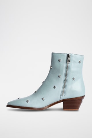 Bottines en cuir - Bleu
