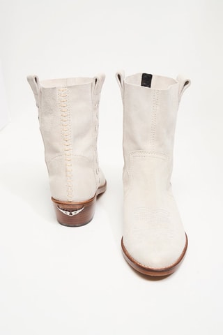 Bottines en nubuck - Ecru