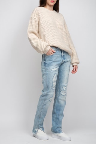 Pull en alpaga et laine - Beige