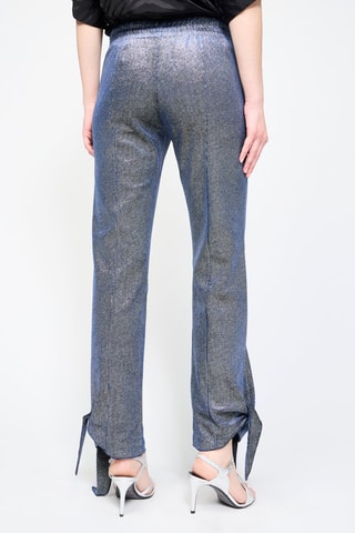 Pantalon taille haute - Bleu nuit chiné