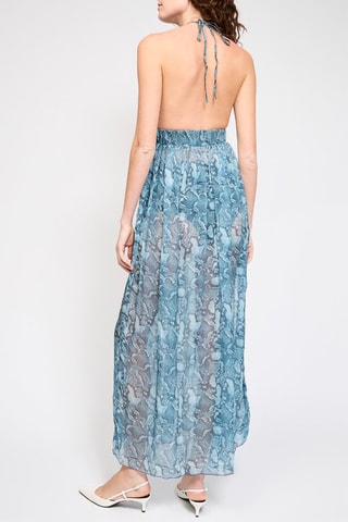 Robe de plage en soie - Bleu clair